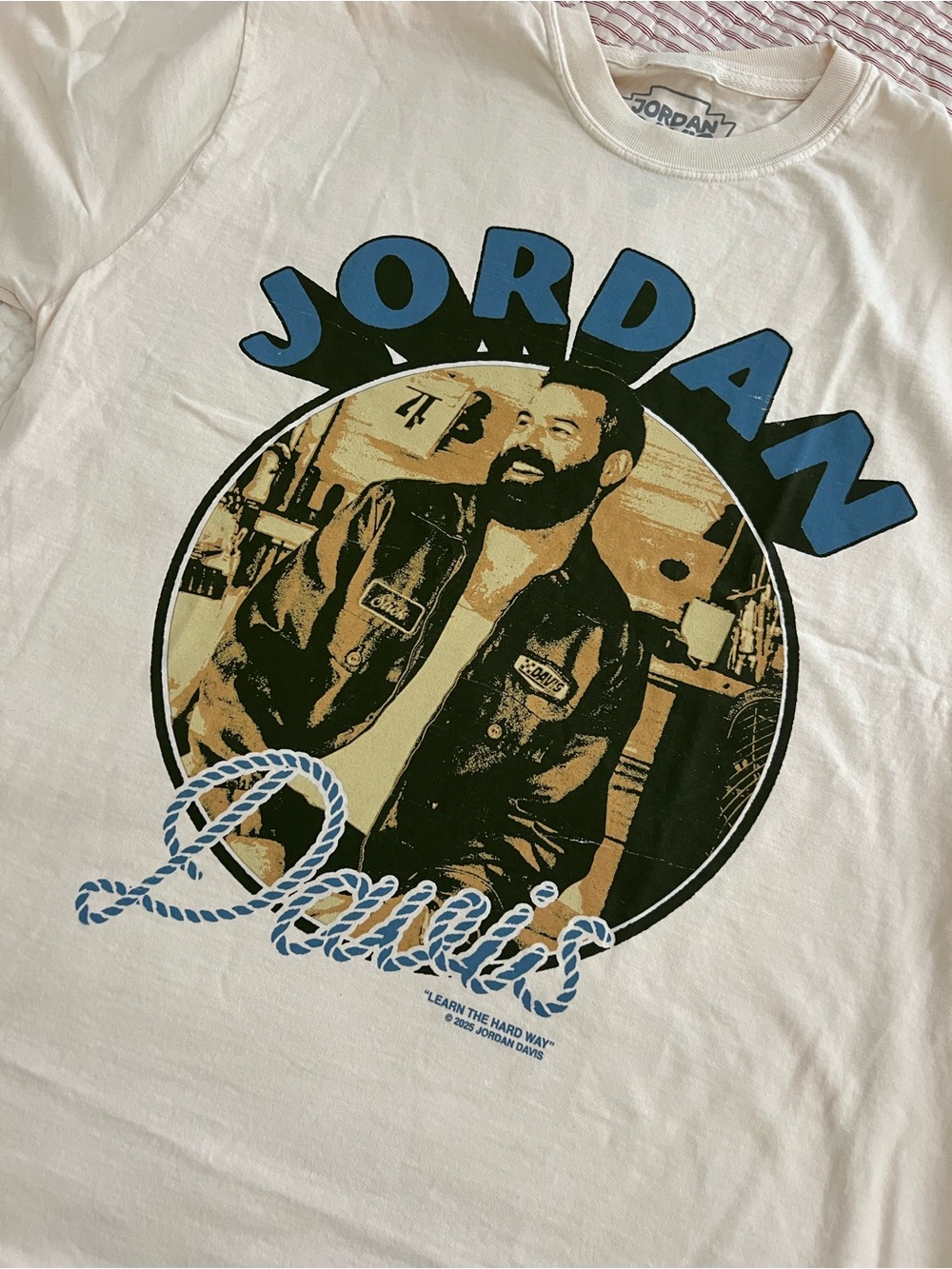 Jordan Davis Men's White Graphic T-Shirt